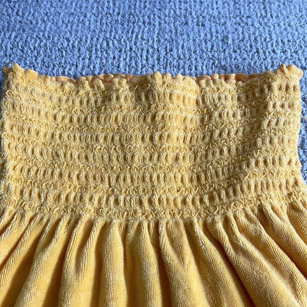 Yellow terry cloth strapless with two ruffles at the bottom. Juicy couture - Picture 2 of 5